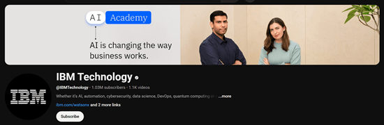 IBM Technology YouTube channel