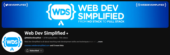 Web Dev Simplified YouTube channel